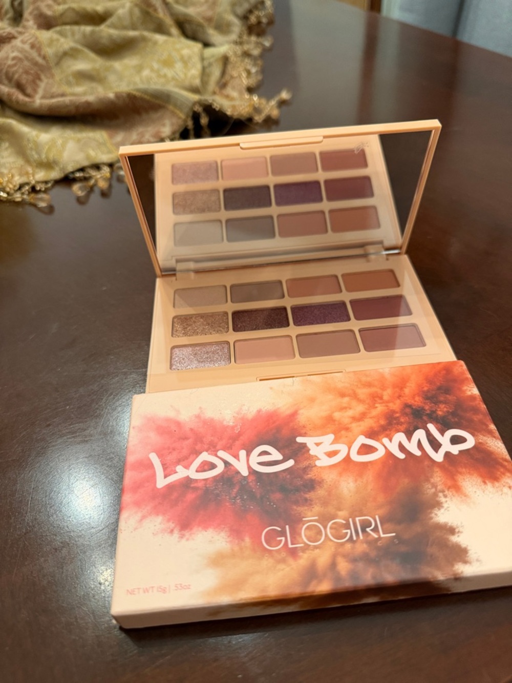 Love Bomb Eyeshadow Palette — Warm Pink & Neutral Tones & Sparkling Pinks